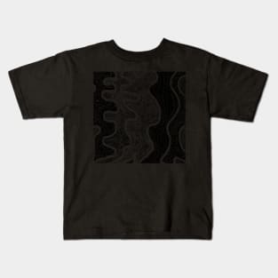 Spider's Lair. An abstract design in black and white. Kids T-Shirt